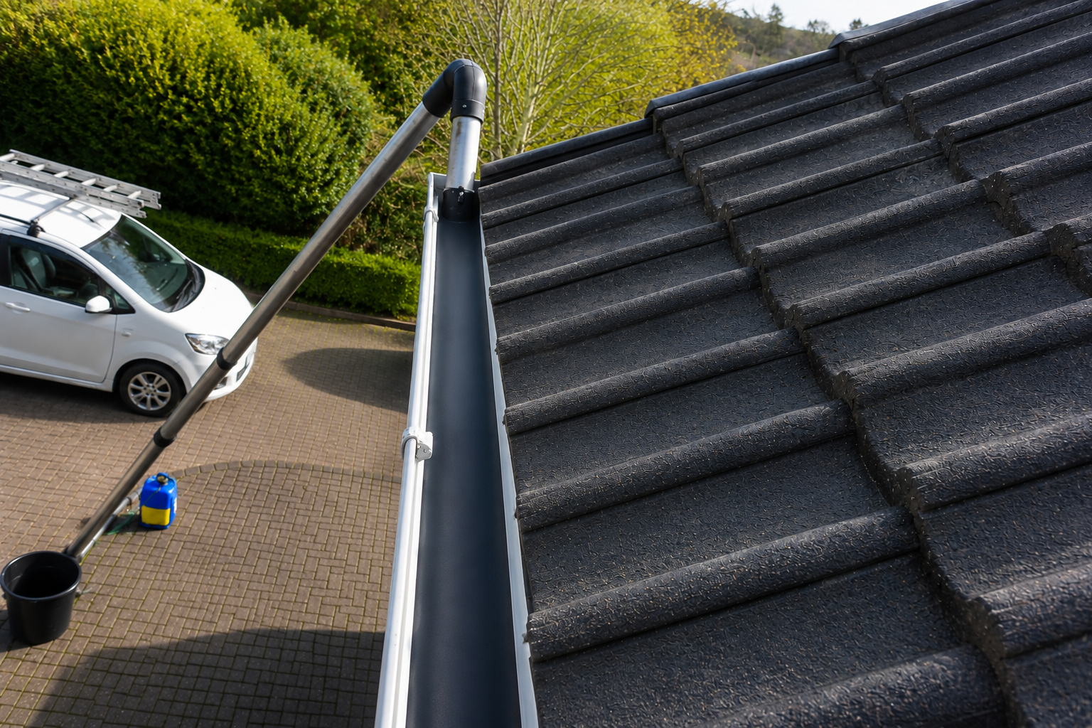 After professional gutter cleaning Birmingham Wow Gutters Ltd